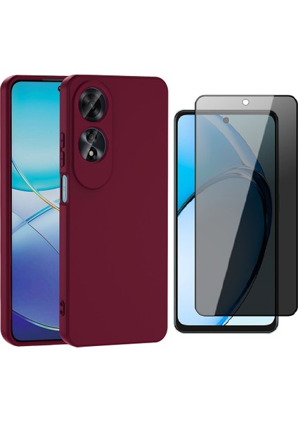 Oppo A60 Kılıf Zore Mara Lansman Kapak + Privacy Hayalet Ekran Koruyucu