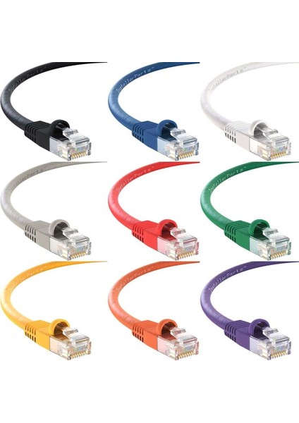 Cat6 Yeşil 0.50 Cm RJ45 Lan Kablosu Uçları Hazır Takılı Bilgisayar Modem Internet Ethernet Kablosu