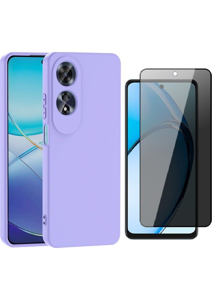 Oppo A60 Kılıf Zore Mara Lansman Kapak + Privacy Hayalet Ekran Koruyucu