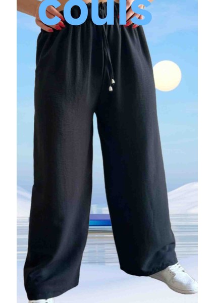 Pantolon Lastikli Bel Bol Kesim