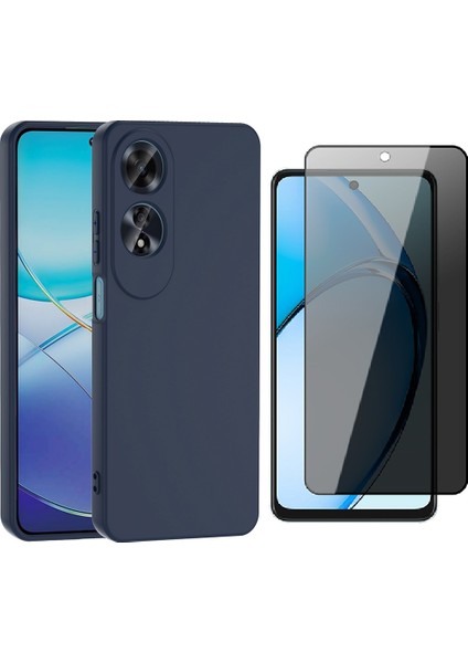 Oppo A60 Kılıf Zore Mara Lansman Kapak + Privacy Hayalet Ekran Koruyucu