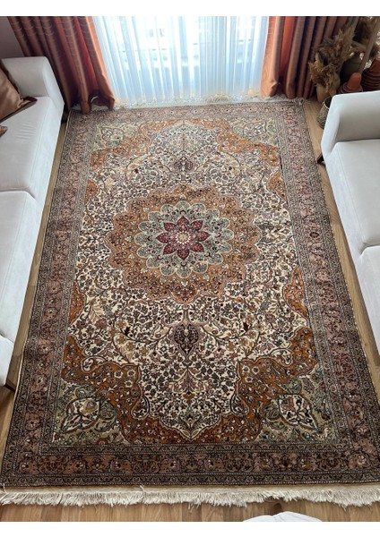 199X290 cm Büyük Boy Bohem Stili Türk Halı, Renkli El Dokuma Harika Kondisyonlu Büyük Salon Için Halı