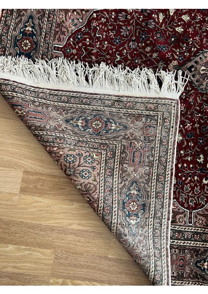 193X293 cm Büyük Boy Türk El Dokuma Halı, Kırmızı Renkli Çiçek Desenli, Harika Ev ve Ofis Dekoru indirimleri