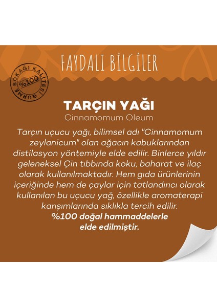 Tarçın Yağı 10 ml (Soğuk Sıkım)