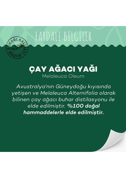 Çay Ağacı Yağı 10 ml (Soğuk Sıkım)