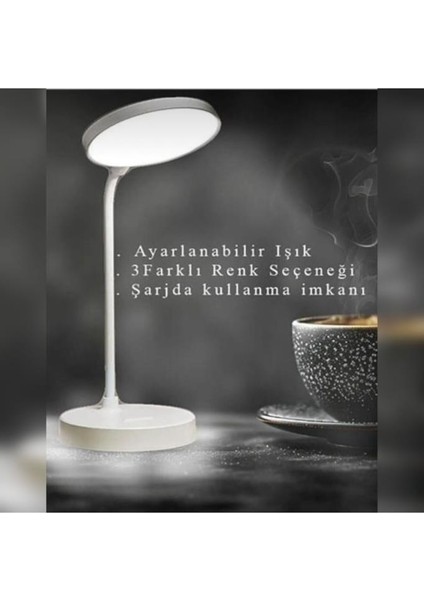 Dokunmatik Şarjlı Masa Lambası Sade ve Şık Görünümlü