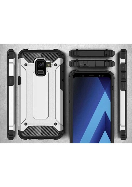 Samsung Galaxy A8 2018 Kılıf 5 Katmanlı Tam Koruma Military Standart Army Tank Kılıf