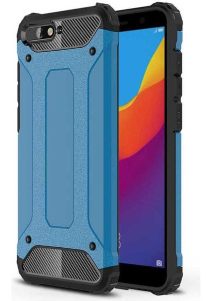 Huawei Y6 2018 Kılıf 5 Katmanlı Tam Koruma Military Standart Army Tank Kılıf