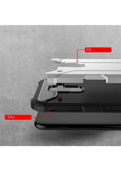 Samsung Galaxy A6 Plus 2018 Kılıf 5 Katmanlı Tam Koruma Military Standart Army Tank Kılıf