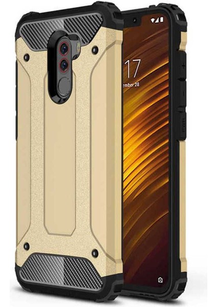 Xiaomi Pocophone F1 Kılıf 5 Katmanlı Tam Koruma Military Standart Army Tank Kılıf
