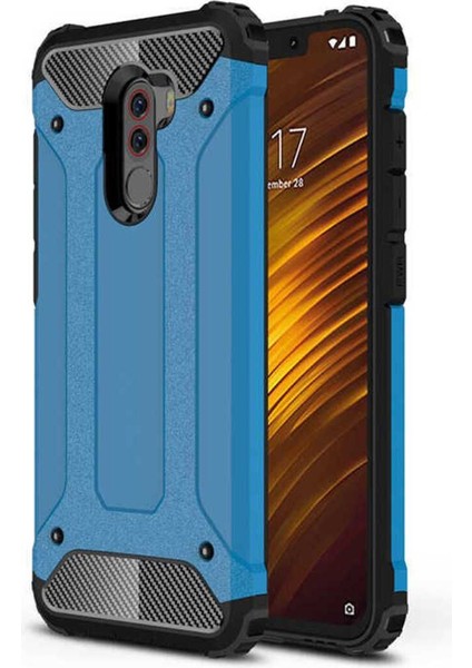 Xiaomi Pocophone F1 Kılıf 5 Katmanlı Tam Koruma Military Standart Army Tank Kılıf