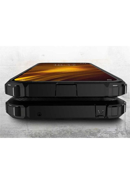 Xiaomi Pocophone F1 Kılıf 5 Katmanlı Tam Koruma Military Standart Army Tank Kılıf