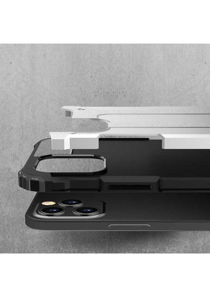 Apple iPhone 12 Pro Max Kılıf 5 Katmanlı Tam Koruma Military Standart Army Tank Kılıf