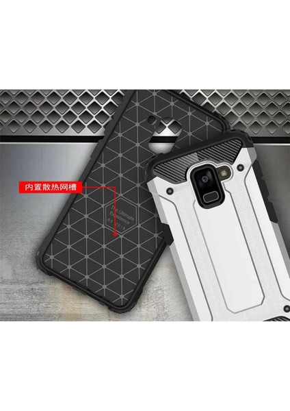 Samsung Galaxy A8 2018 Kılıf 5 Katmanlı Tam Koruma Military Standart Army Tank Kılıf