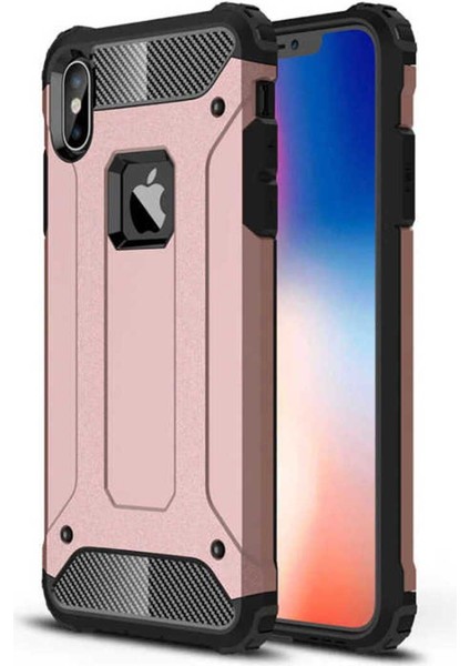 Apple iPhone Xs Max 6.5 Kılıf 5 Katmanlı Tam Koruma Military Standart Army Tank Kılıf