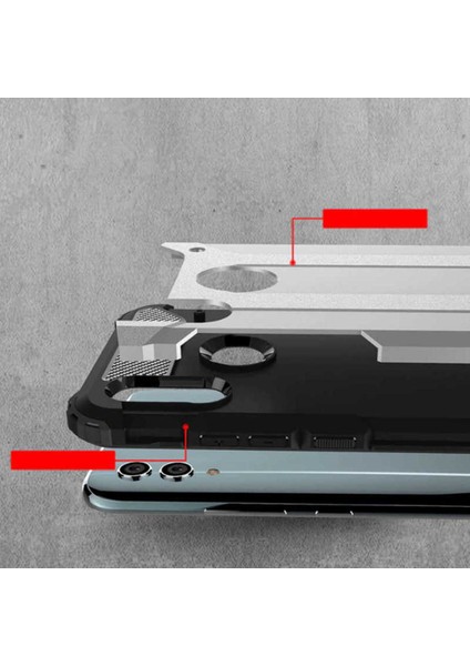 Huawei P Smart 2019 Kılıf 5 Katmanlı Tam Koruma Military Standart Army Tank Kılıf