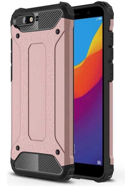 Huawei Y6 2018 Kılıf 5 Katmanlı Tam Koruma Military Standart Army Tank Kılıf