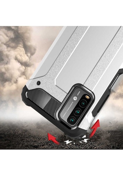 Xiaomi Redmi Note 9 4g Kılıf 5 Katmanlı Tam Koruma Military Standart Army Tank Kılıf