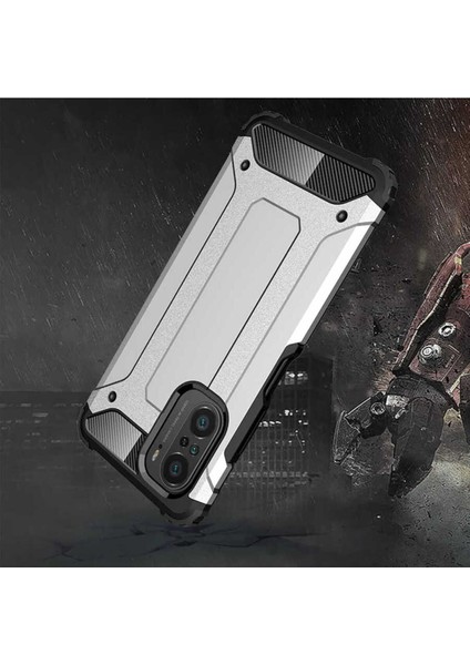 Xiaomi Poco F3 Kılıf 5 Katmanlı Tam Koruma Military Standart Army Tank Kılıf