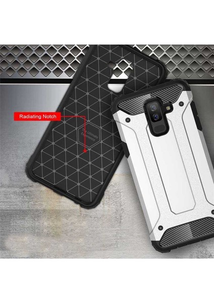 Samsung Galaxy A6 Plus 2018 Kılıf 5 Katmanlı Tam Koruma Military Standart Army Tank Kılıf (Uyumlu)