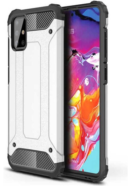 Samsung Galaxy M31S Kılıf 5 Katmanlı Tam Koruma Military Standart Army Tank Kılıf