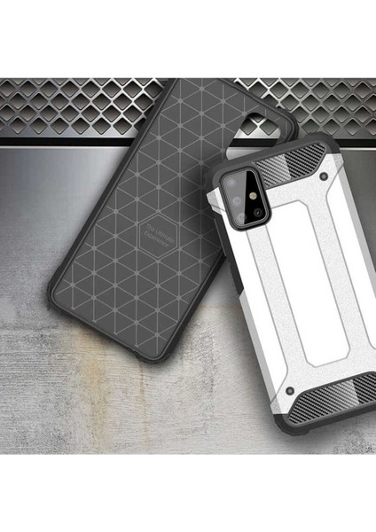 Samsung Galaxy M31S Kılıf 5 Katmanlı Tam Koruma Military Standart Army Tank Kılıf