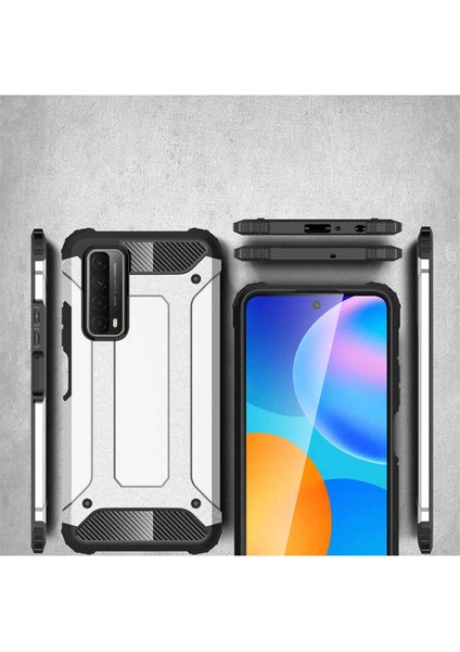 Huawei P Smart 2021 Kılıf 5 Katmanlı Tam Koruma Military Standart Army Tank Kılıf