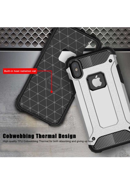 Apple iPhone Xs Max 6.5 Kılıf 5 Katmanlı Tam Koruma Military Standart Army Tank Kılıf