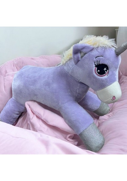 Büyük Boy Sevimli Yatan Peluş Unicorn