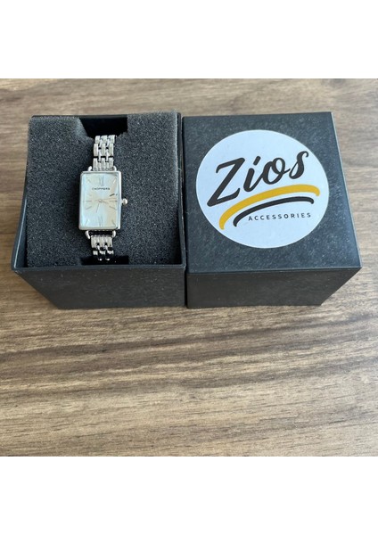 Minimal Kare Gümüş Kadın Kol Saati – Zios’un Zarafeti ZIOSKS1518