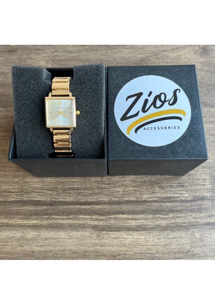 Minimal Kare Gold Kadın Kol Saati – Zios’un Zarafeti ZIOSKS1523
