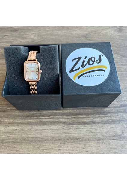 Minimal Kare Gold Kadın Kol Saati – Zios’un Zarafeti ZIOSKS1502