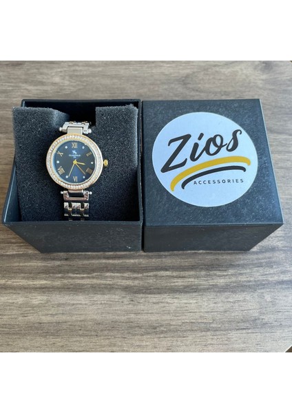 Kadın Lüks Gold Gümüş Kordon Mavi Kadran Kol Saati – Zarafetin ve Şıklığın Incisi ZIOSKS1526