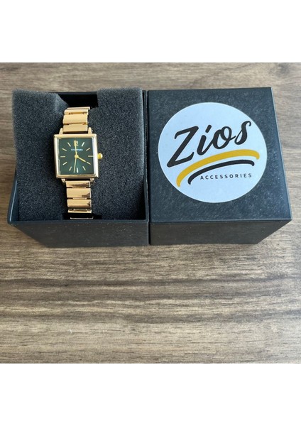 Minimal Kare Gold Kadın Kol Saati – Zios’un Zarafeti ZIOSKS1522