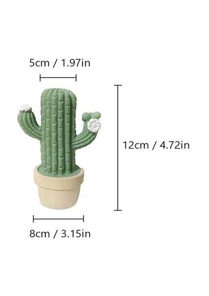 ® Mini Kaktüs Dekoratifli Pilli LED Masa Gece Lambası Aydınlatma