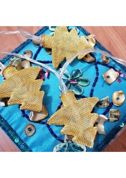 ® Metal Örgülü Çam Ağacı Şeklinde Günışığı Şerit LED Işık Zinciri
