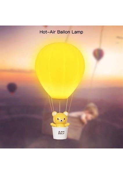 ® Balonlu Ayıcıklı Eğlenceli Dekoratif Gece Lambası Aydınlatması
