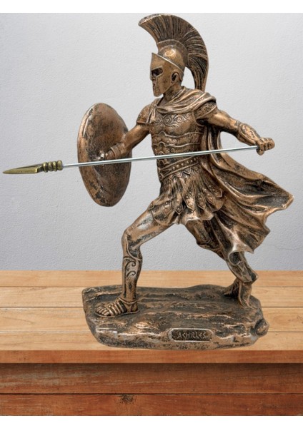 Akhilleus Biblo 19 cm Mitolojik Kahraman Heykel Dekor Hediyelik Eşya