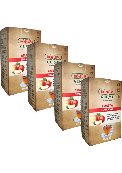 Amasya Doğal Elma Çayı 200 gr 4 Adet