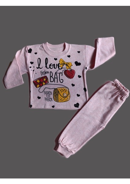 Minilkabebe Mevsimlik Ince Alt Üst Kız Bebek Takım 9-12-18 Ay