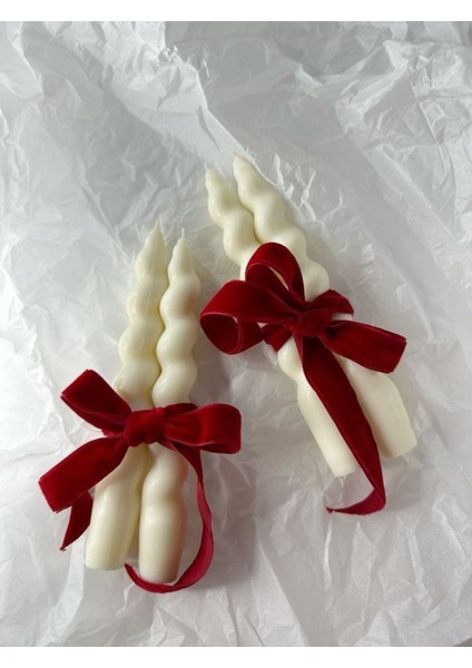 2'li Burgu Şamdan Mum