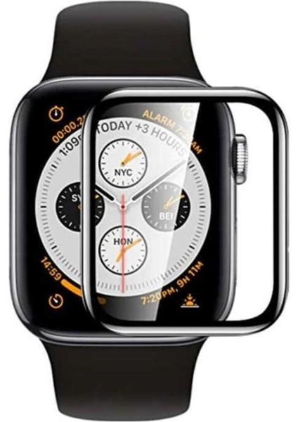 Apple Watch 7 45 mm Saat Ekran Koruyucu Pet Cam Tam Kaplar Watch 7 Kırılmaz