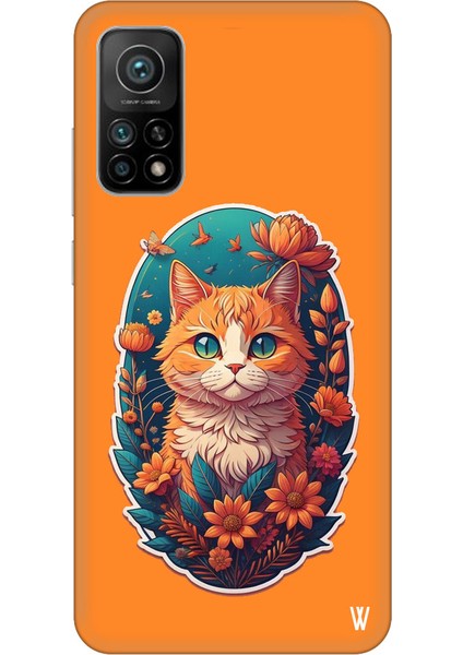Xiaomi 12 Lite Silikon Kılıf Turuncu Kedi