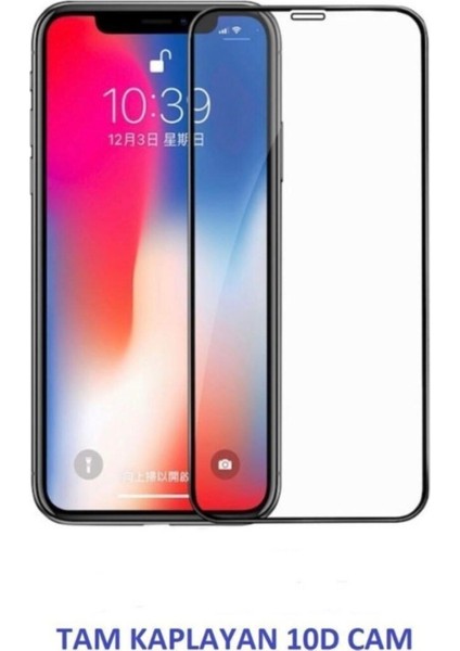 Iphone 11 Pro Max Uyumlu Ekranı Tam Kaplayan 10D Koruyucu Cam