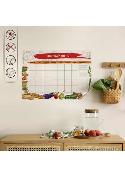Statik Kağıt Haftalık Menü (Model-1) 40 cm x 56 cm 11