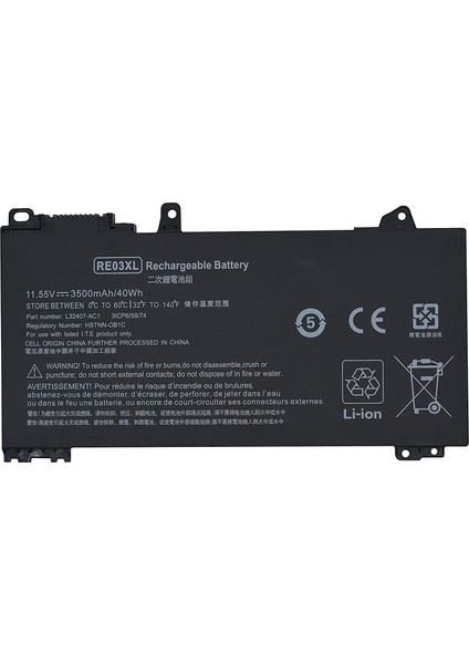 Hp RE03XL HSTNN-OB1Q Uyumlu Batarya Pil