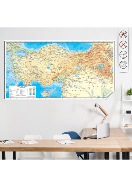 Türkiye Fiziki Harita 150 cm x 285 cm 11
