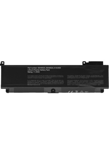 01AV4O7 Lenovo Thinkpad T460S Uyumlu Batarya Pil Ver.1 Üst