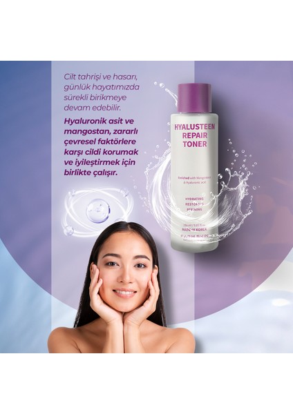 Hyalusteen Repair Toner Onarıcı Bakım Tonik ve Yenileyici Hyaluronic Acid Kore 150ml modelleri