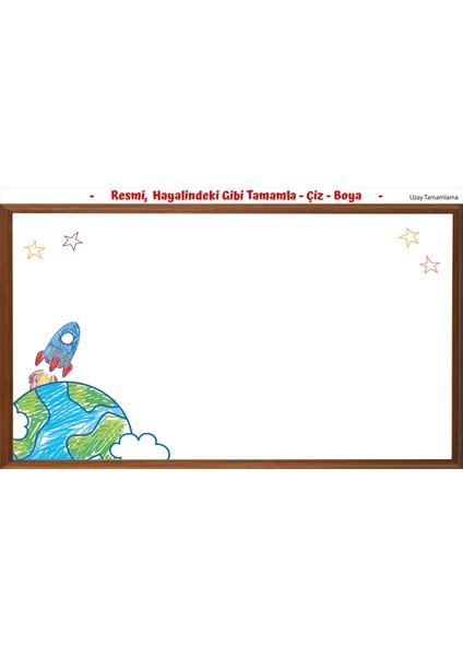 Boyama Kağıdı Dodo Resmi Tamamla 10'lu Set 25 cm x 40 cm 11